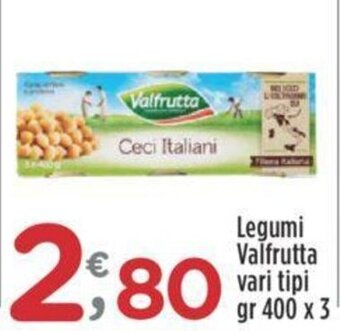 Crai Legumi Valfrutta vari tipi gr 400 x 3 offerta