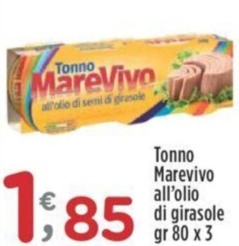 Crai Tonno Marevivo all'olio di girasole gr 80 x 3 offerta