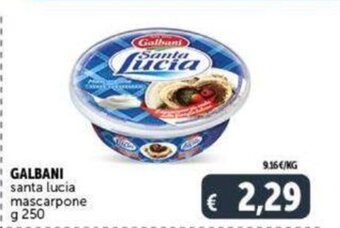 Deco Supermercati GALBANI santa lucia mascarpone g 250 offerta