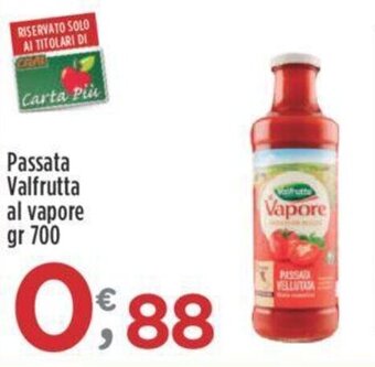 Crai Passata Valfrutta al vapore gr 700 offerta