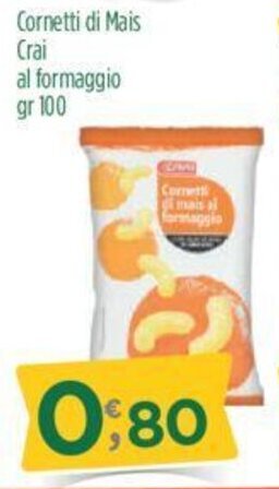 Crai Cornetti di Mais Crai al formaggio gr 100 offerta