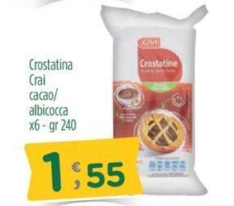 Crostatina Crai cacao/ albicocca x6-gr 240