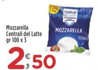 Crai Mozzarella Centrali del Latte gr 100 x 3 offerta