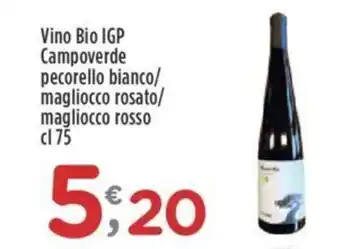 Crai Vino Bio IGP Campoverde pecorello bianco/ magliocco rosato/ magliocco rosso cl 75 offerta