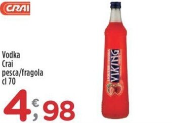 Crai Vodka Crai pesca/fragola cl 70 offerta