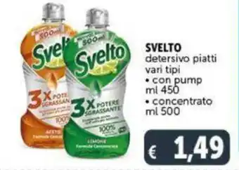 Deco Supermercati SVELTO detersivo piatti vari tipi ml 450 offerta
