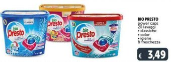 Deco Supermercati BIO PRESTO power caps 20 lavaggi offerta