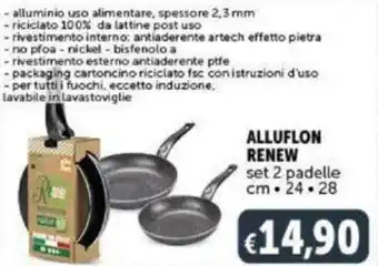 Deco Supermercati ALLUFLON RENEW set 2 padelle cm. 24.28 offerta