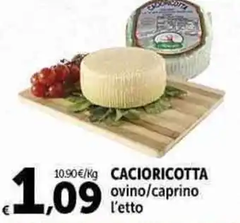 CACIORICOTTA ovino/caprino l'ettol'etto