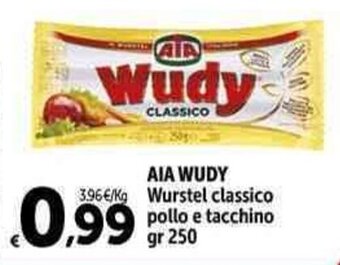 Carrefour Market AIA WUDY Wurstel classico pollo e tacchino gr 250 offerta