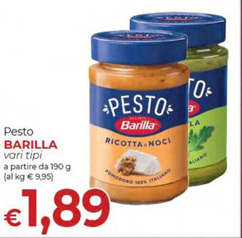 Supermercati Nonna Isa Pesto BARILLA vari tipi 190 g offerta