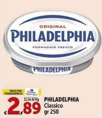 Carrefour Market PHILADELPHIA Classico gr 250 offerta
