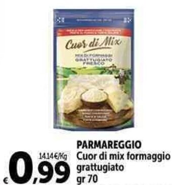 Carrefour Market PARMAREGGIO Cuor di mix formaggio grattugiato gr 70 offerta