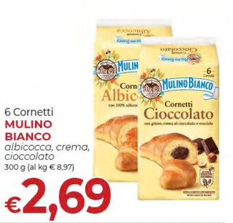 Supermercati Nonna Isa 6 Cornetti MULINO BIANCO albicocca, crema, cioccolato 300 g offerta