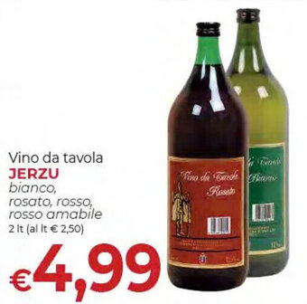 Supermercati Nonna Isa Vino da tavola JERZU bianco, rosato, rosso, rosso amabile 2 It offerta