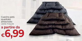 Cuscino pets quadrato antiscivolo varie misure