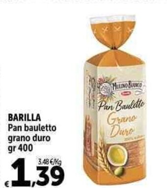 Carrefour Market BARILLA Pan bauletto grano duro gr 400 offerta