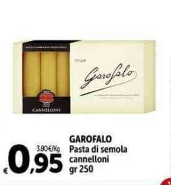 Carrefour Market GAROFALO Pasta di semola cannelloni gr 250 offerta