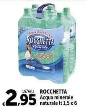 Carrefour Market ROCCHETTA Acqua minerale naturale lt 1,5 x 6 offerta