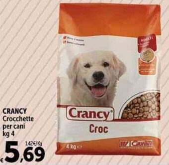 Carrefour Market CRANCY Crocchette per cani kg 4 offerta