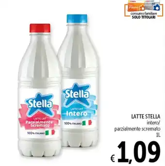 Spazio Conad LATTE STELLA intero 1 l offerta