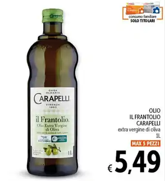 Spazio Conad il Frantolio CARAPELLI OLIO 1 l MAX 5 PEZZI offerta