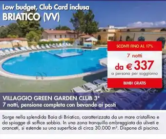 Esselunga VILLAGGIO GREEN GARDEN CLUB 3* offerta