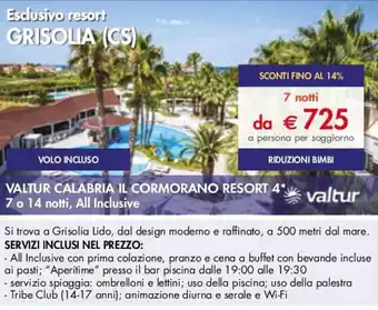 VALTUR CALABRIA IL CORMORANO RESORT 4*