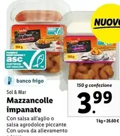 Lidl Sol & mar mazzancolle impanate offerta