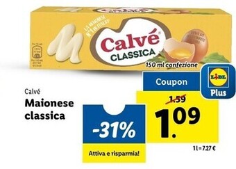 Lidl Calvè maionese classica offerta