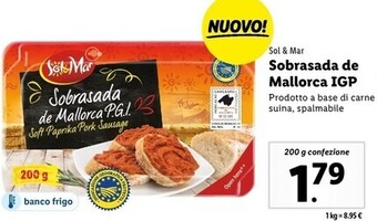 Lidl Sol & mar sobrasada de mallorca igp offerta