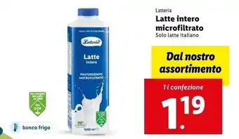 Lidl Latteria - latte intero microfiltrato offerta