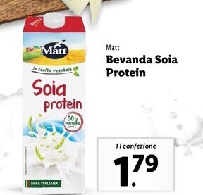 Lidl Matt bevanda soia protein offerta