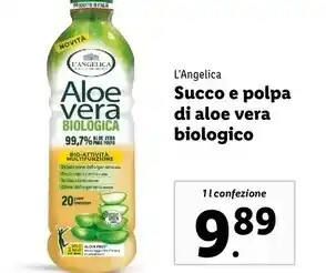 Lidl L'angelica succo e polpa di aloe vera biologico offerta
