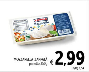 Spazio Conad MOZZARELLA ZAPPALÀ panetto 350g offerta