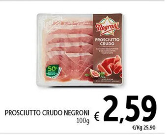 Spazio Conad PROSCIUTTO CRUDO NEGRONI 100 g offerta