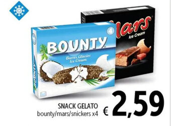 Spazio Conad SNACK GELATO bounty/mars/snickers x4 offerta