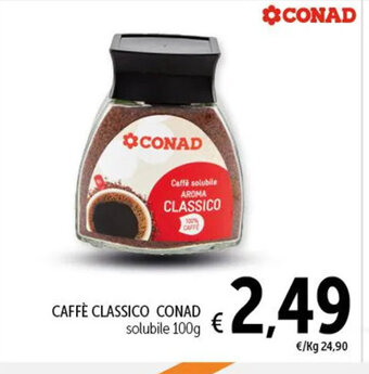 Spazio Conad CAFFÈ CLASSICO CONAD solubile 100g offerta