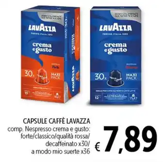 Spazio Conad CAPSULE CAFFÈ LAVAZZA comp.Nespresso crema e gusto offerta