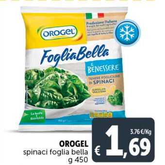 Deco Supermercati OROGEL spinaci foglia bella g 450 offerta