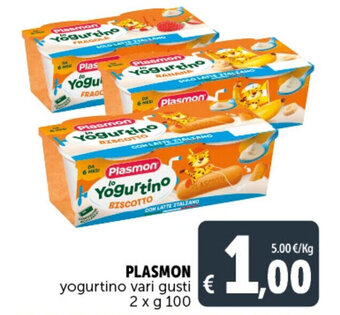 Deco Supermercati PLASMON yogurtino vari gusti 2 x g 100 offerta