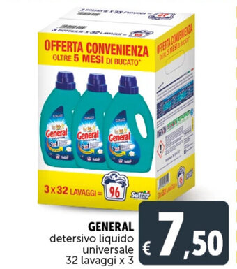 Deco Supermercati GENERAL detersivo liquido universale 32 lavaggi x 3 offerta