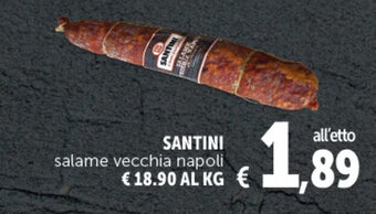Deco Supermercati SANTINI salame vecchia napoli offerta