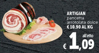 Deco Supermercati ARTIGIAN pancetta arrotolata dolce offerta