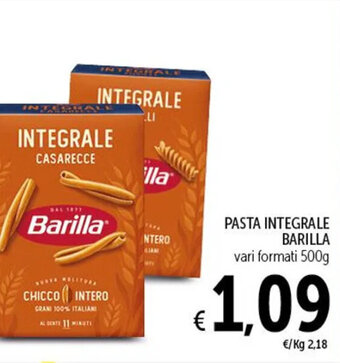 Spazio Conad PASTA INTEGRALE BARILLA vari formati 500g offerta