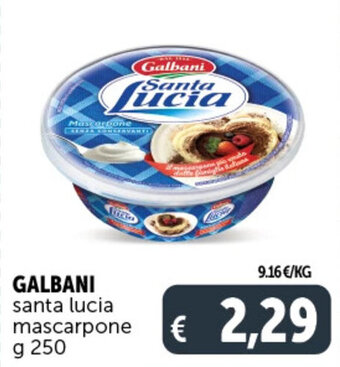 Deco Supermercati Galbani Santa lucia mascarpone g 250 offerta