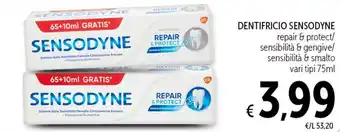 Spazio Conad DENTIFRICIO SENSODYNE repair & protect/ sensibilità & gengive/ sensibilità & smalto vari tipi 75ml offerta