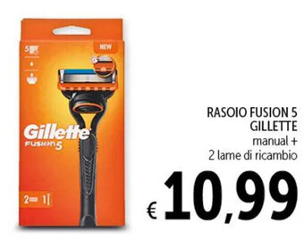 Spazio Conad RASOIO FUSION 5 GILLETTE 2 lame di ricambio offerta