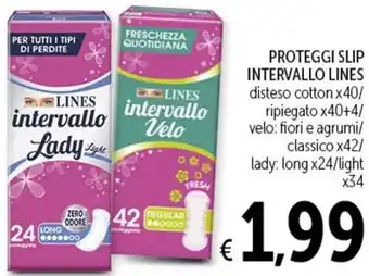 Spazio Conad PROTEGGI SLIP INTERVALLO LINES classico x42/ lady: long x24 offerta
