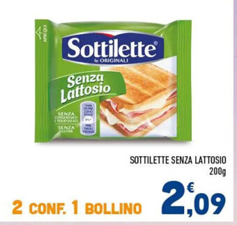 Spazio Conad SOTTILETTE SENZA LATTOSIO 200 g offerta